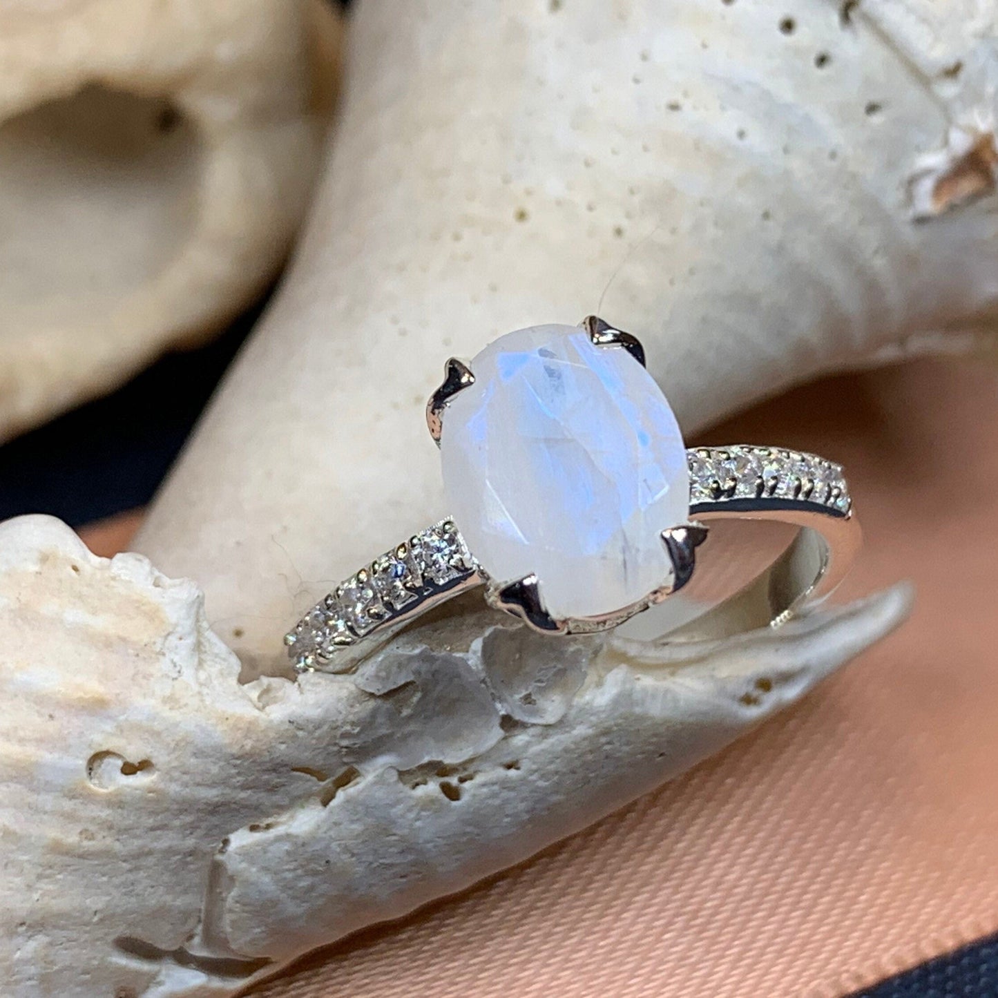 Emiliana Moonstone Promise Ring -  - Ring