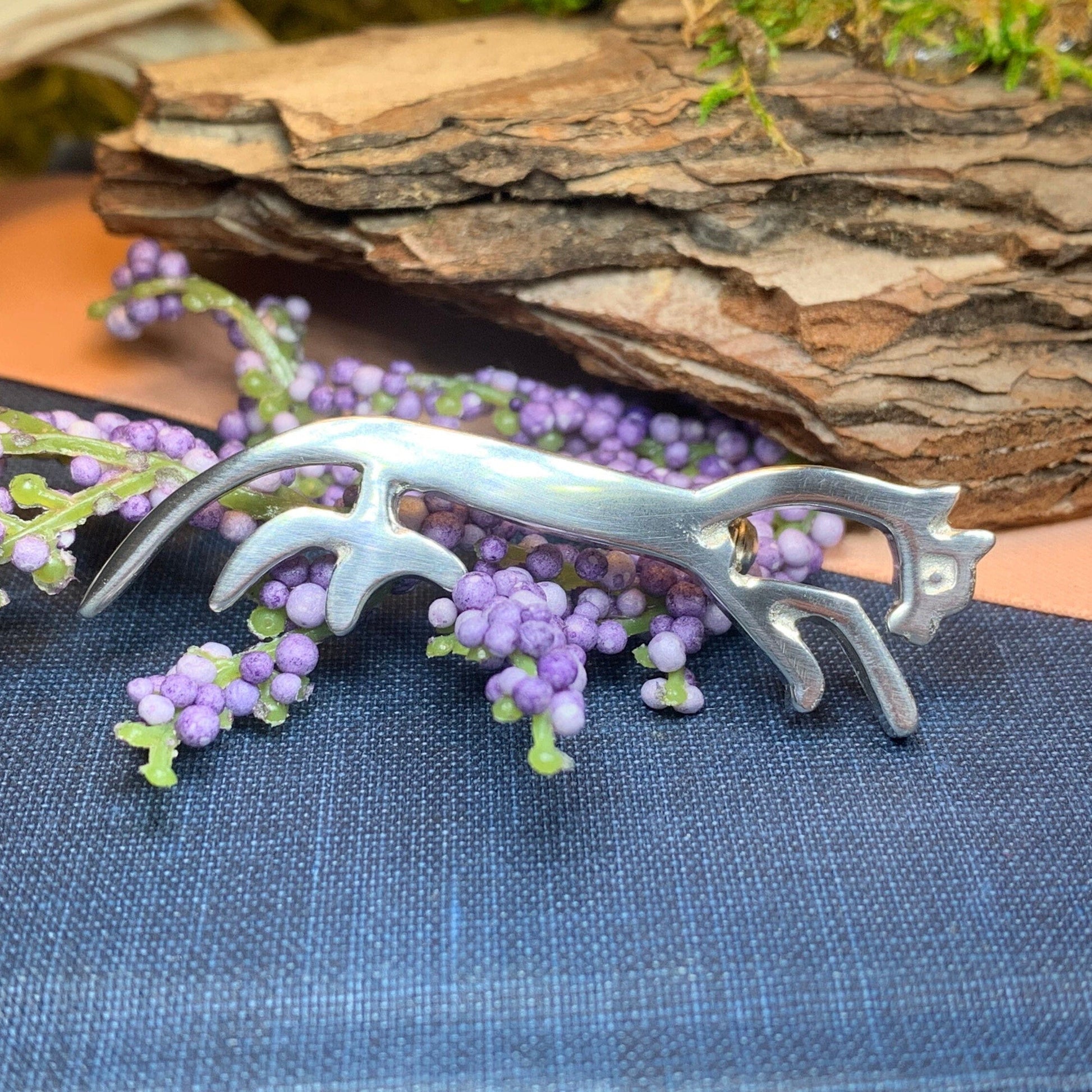 Celtic Uffington White Horse Brooch -  - Brooch