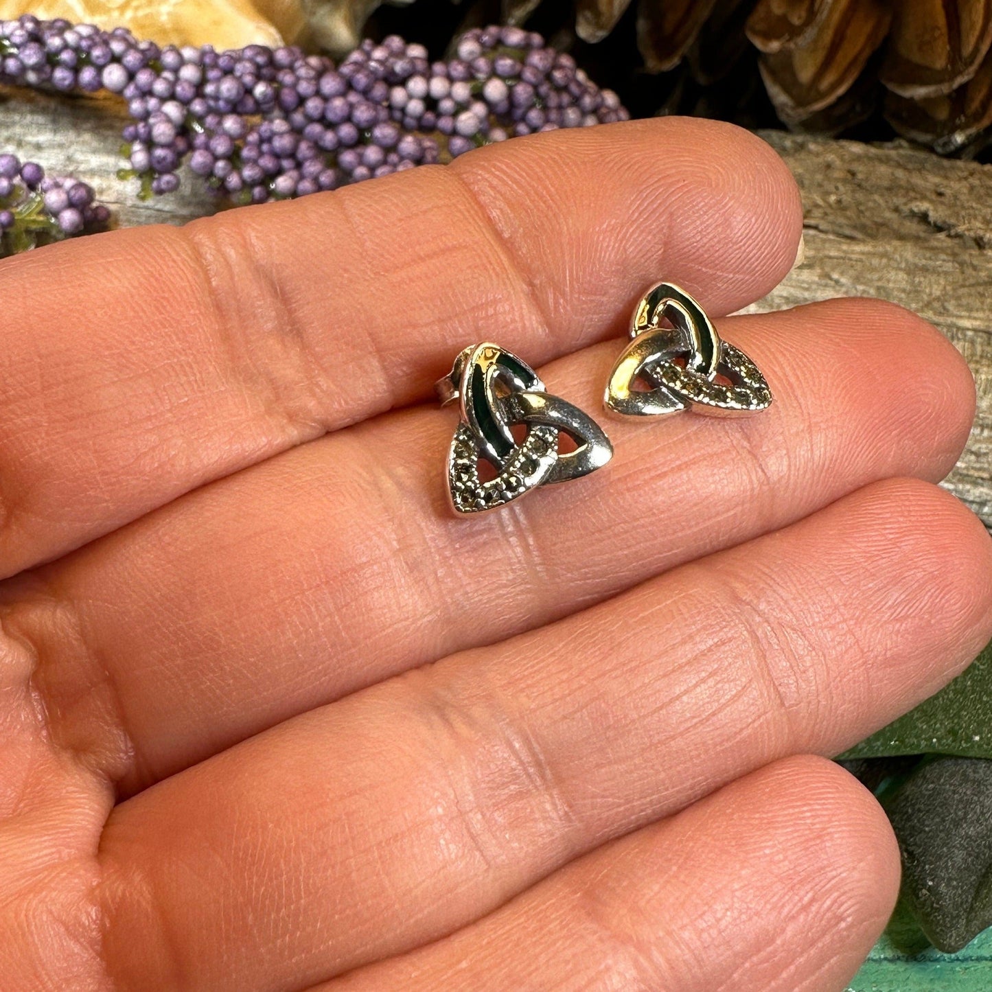Chana Trinity Knot Post Earrings -  - Post Earrings