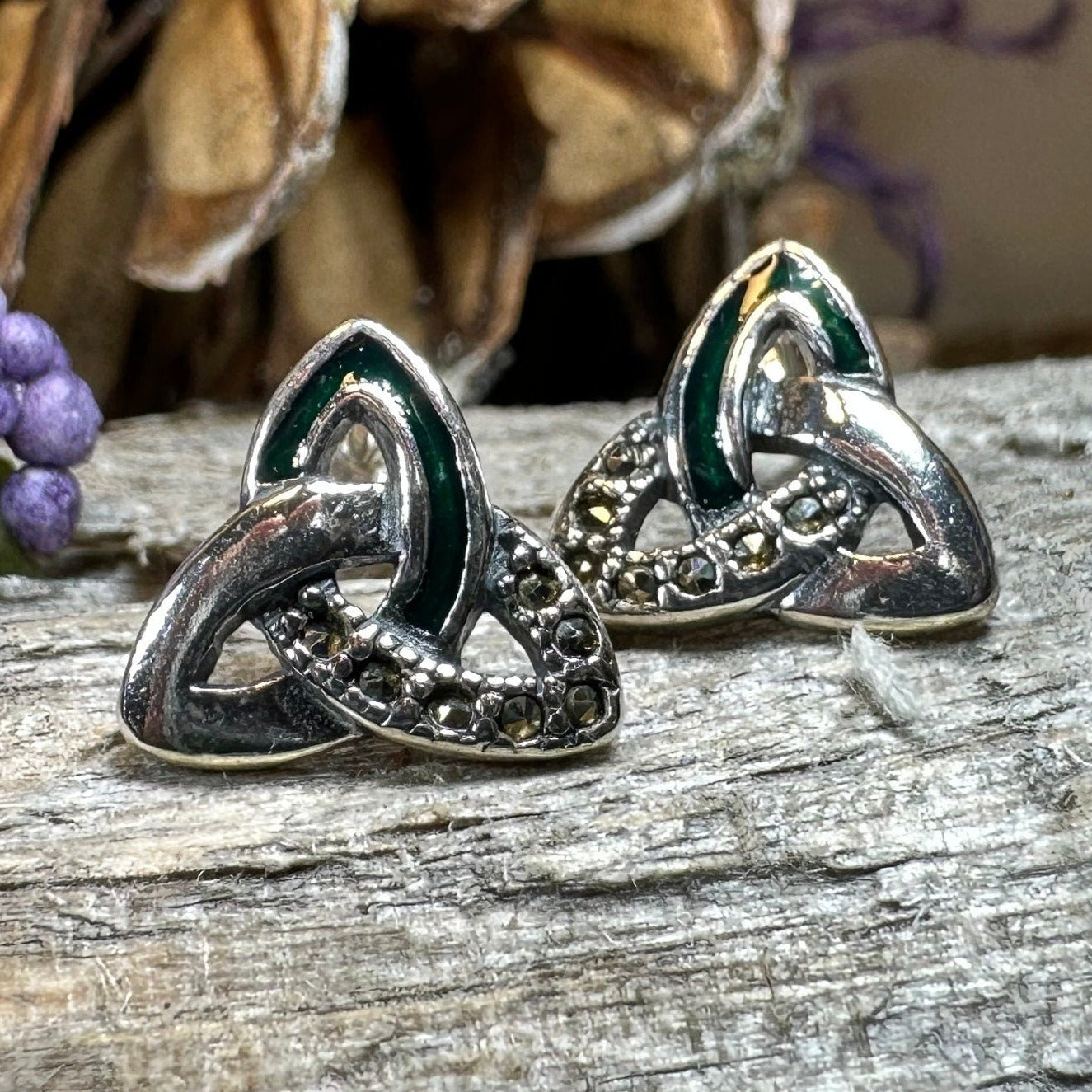 Chana Trinity Knot Post Earrings -  - Post Earrings