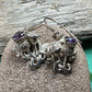 Cyrena Thistle Amethsyt Earrings -  - Dangle Earrings