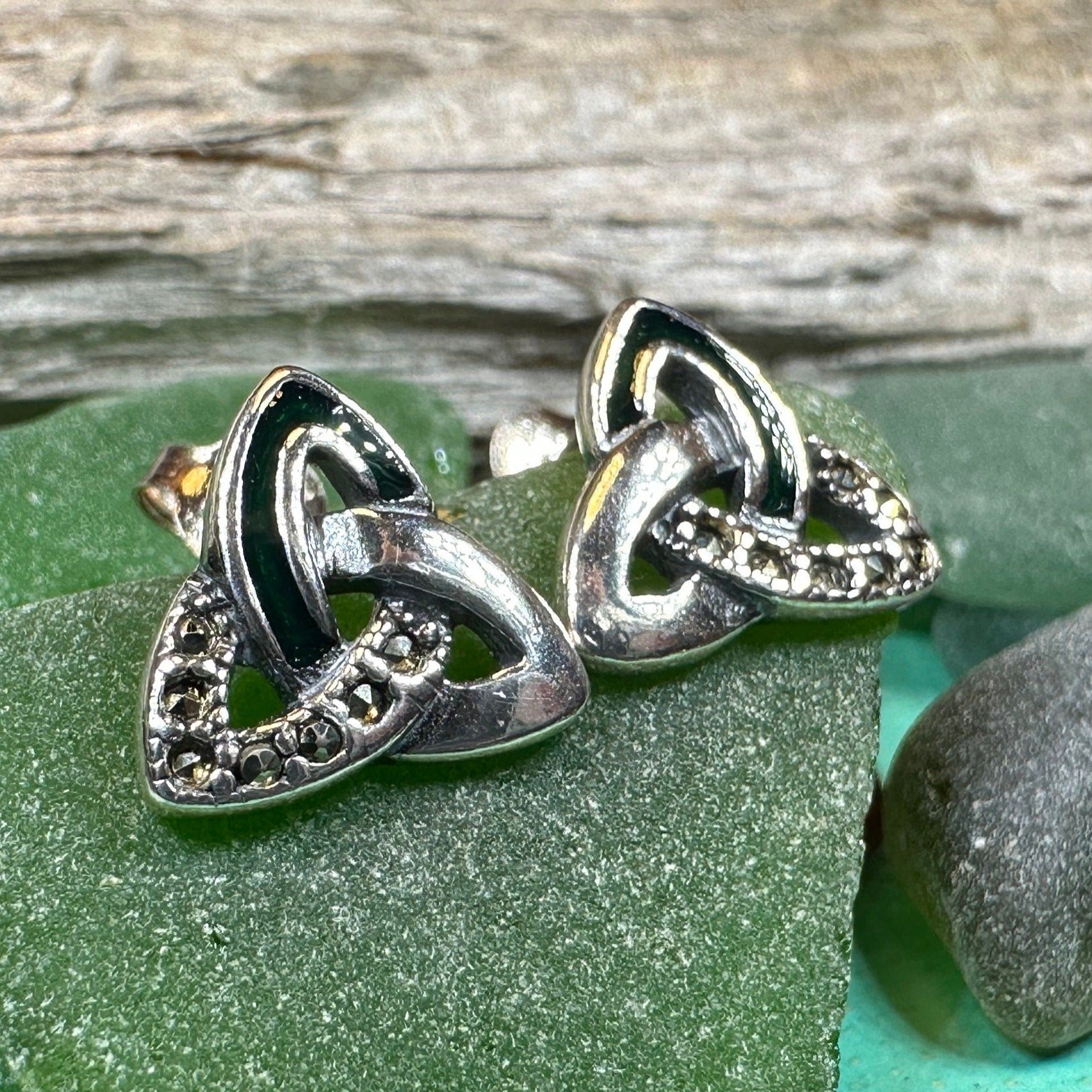 Chana Trinity Knot Post Earrings -  - Post Earrings