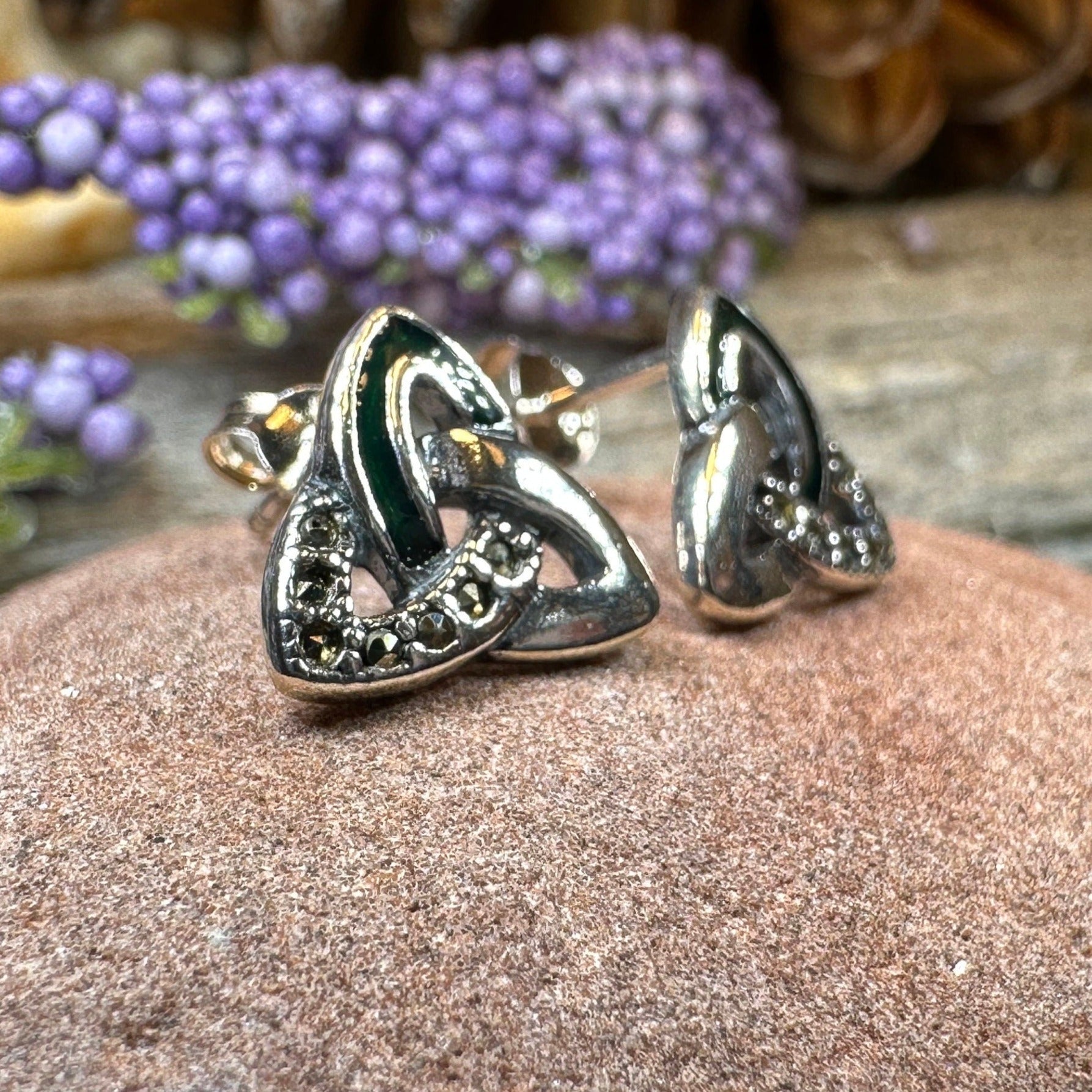 Chana Trinity Knot Post Earrings -  - Post Earrings