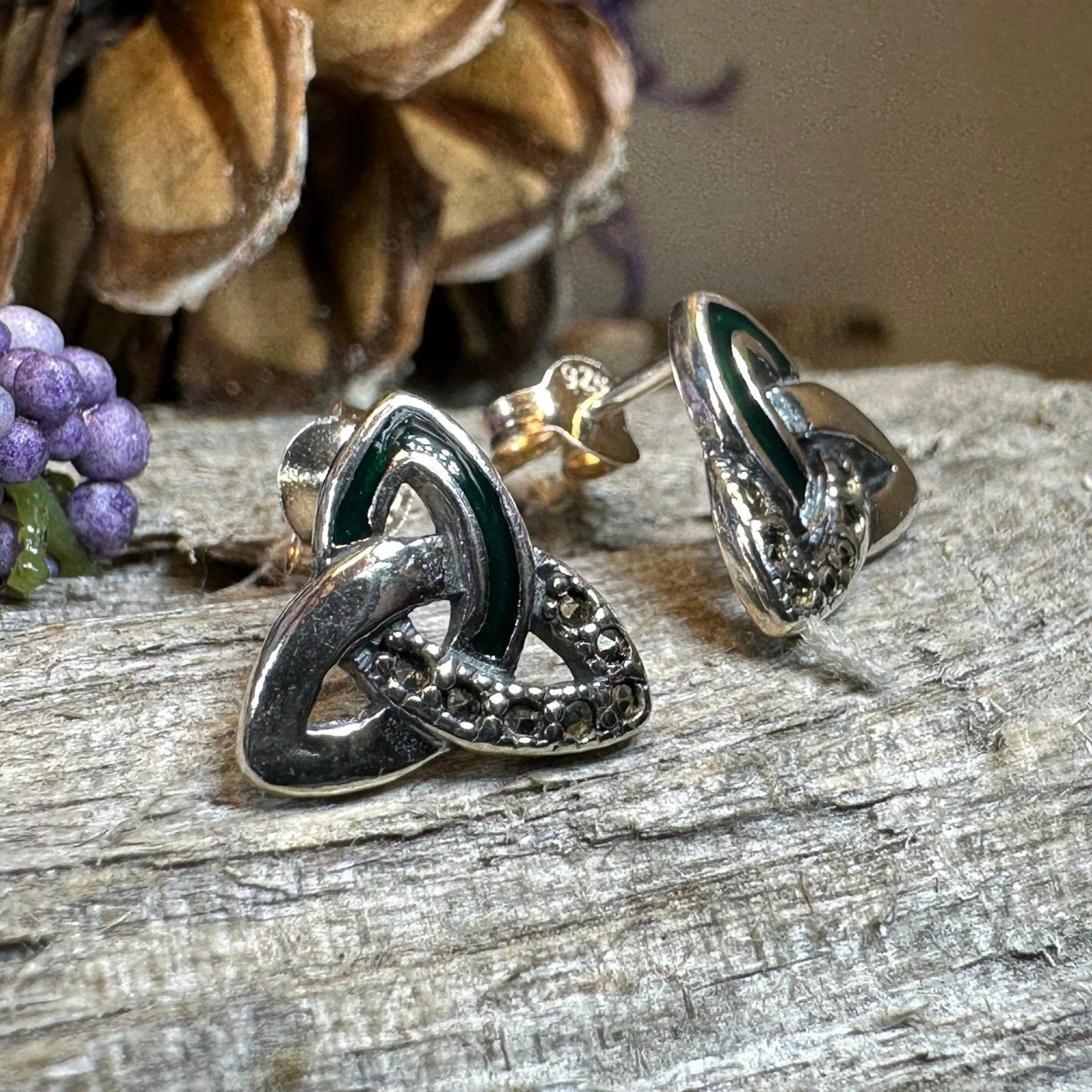 Chana Trinity Knot Post Earrings -  - Post Earrings