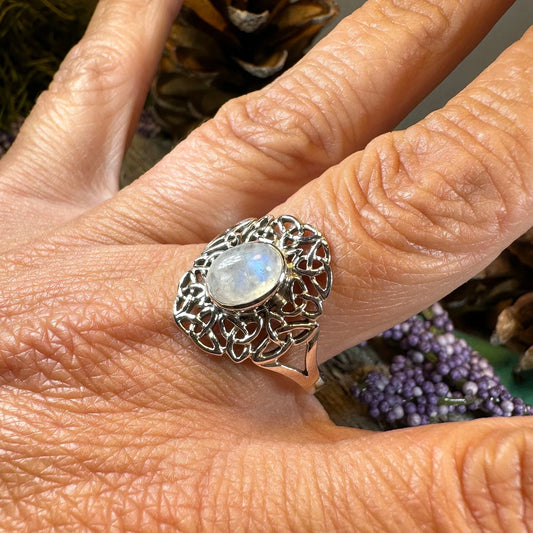 Celtic Starglow Moonstone Ring -  - Ring
