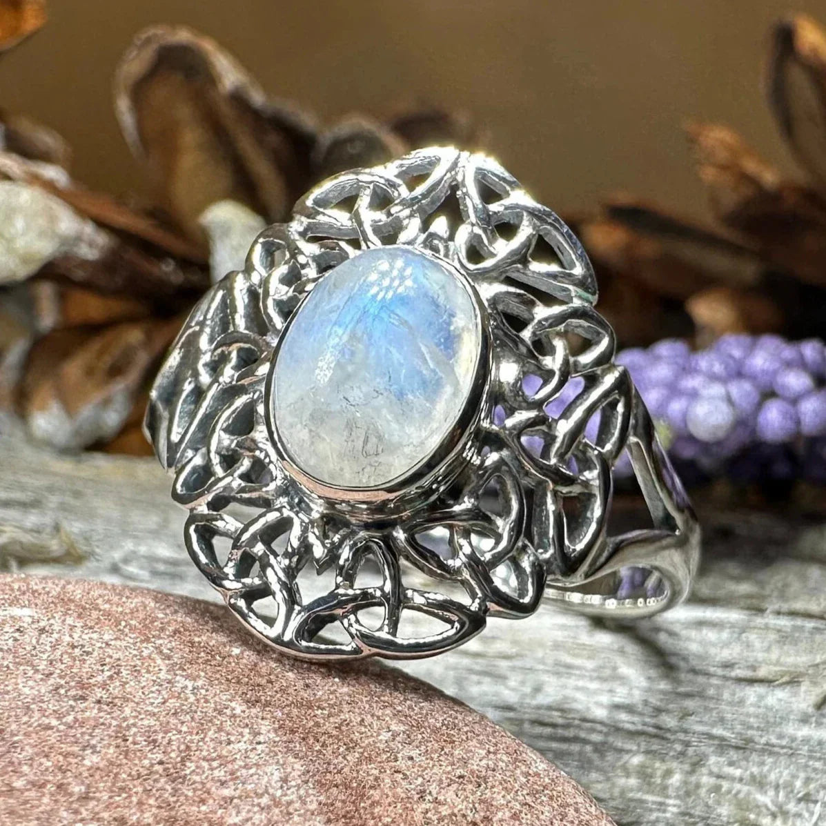 Celtic Starglow Moonstone Ring -  - Ring