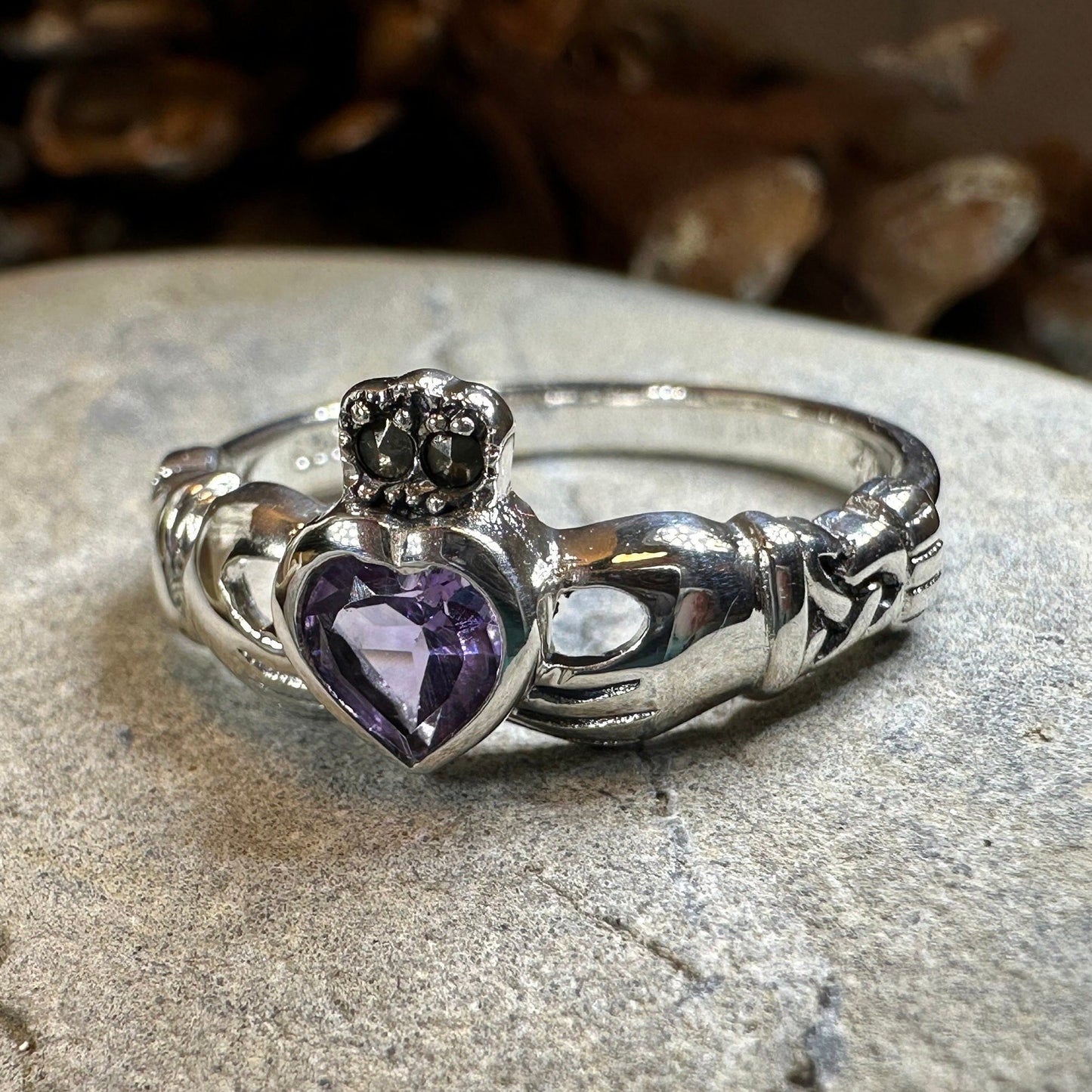 Eriu Marcasite Claddagh Ring -  - Ring