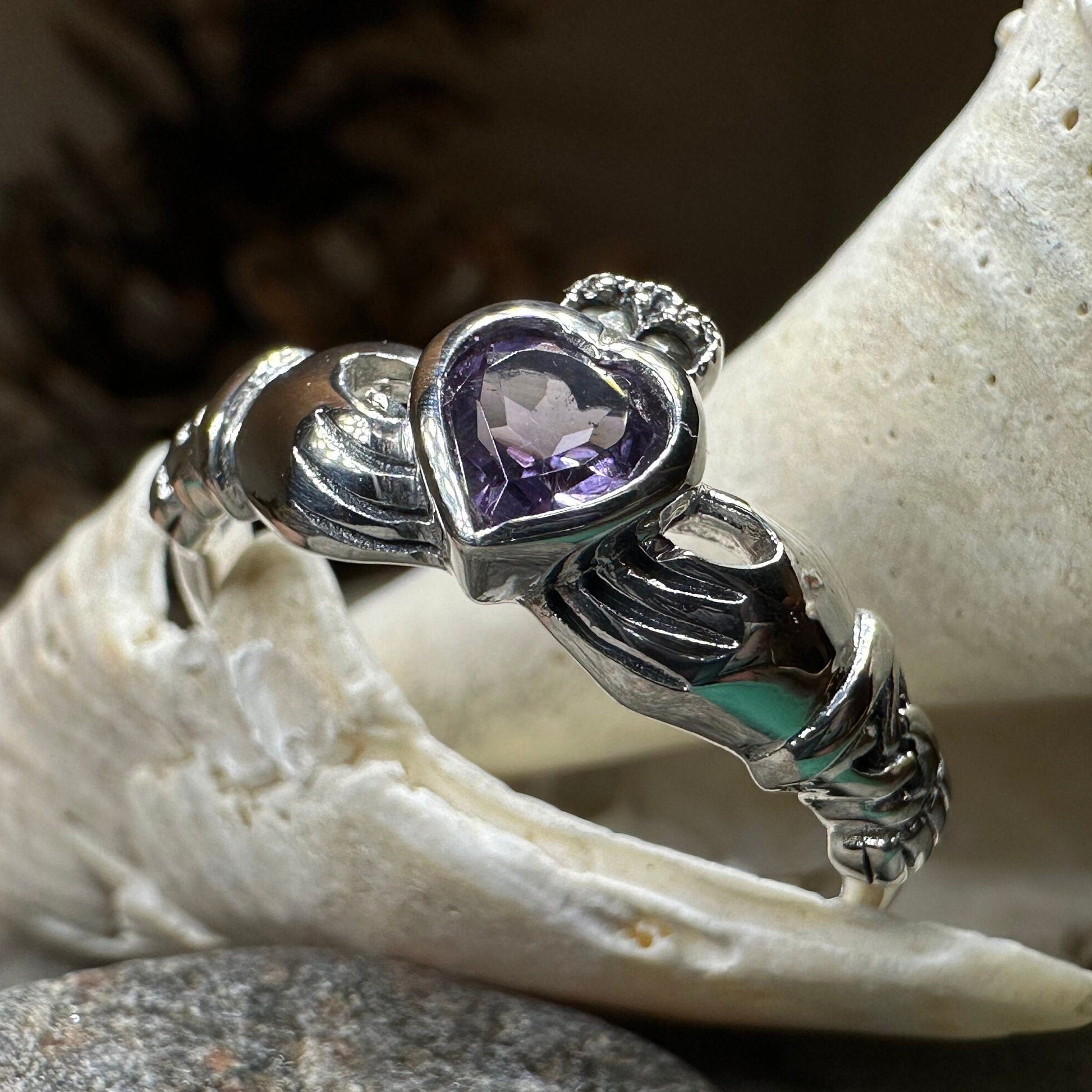 Eriu Marcasite Claddagh Ring -  - Ring