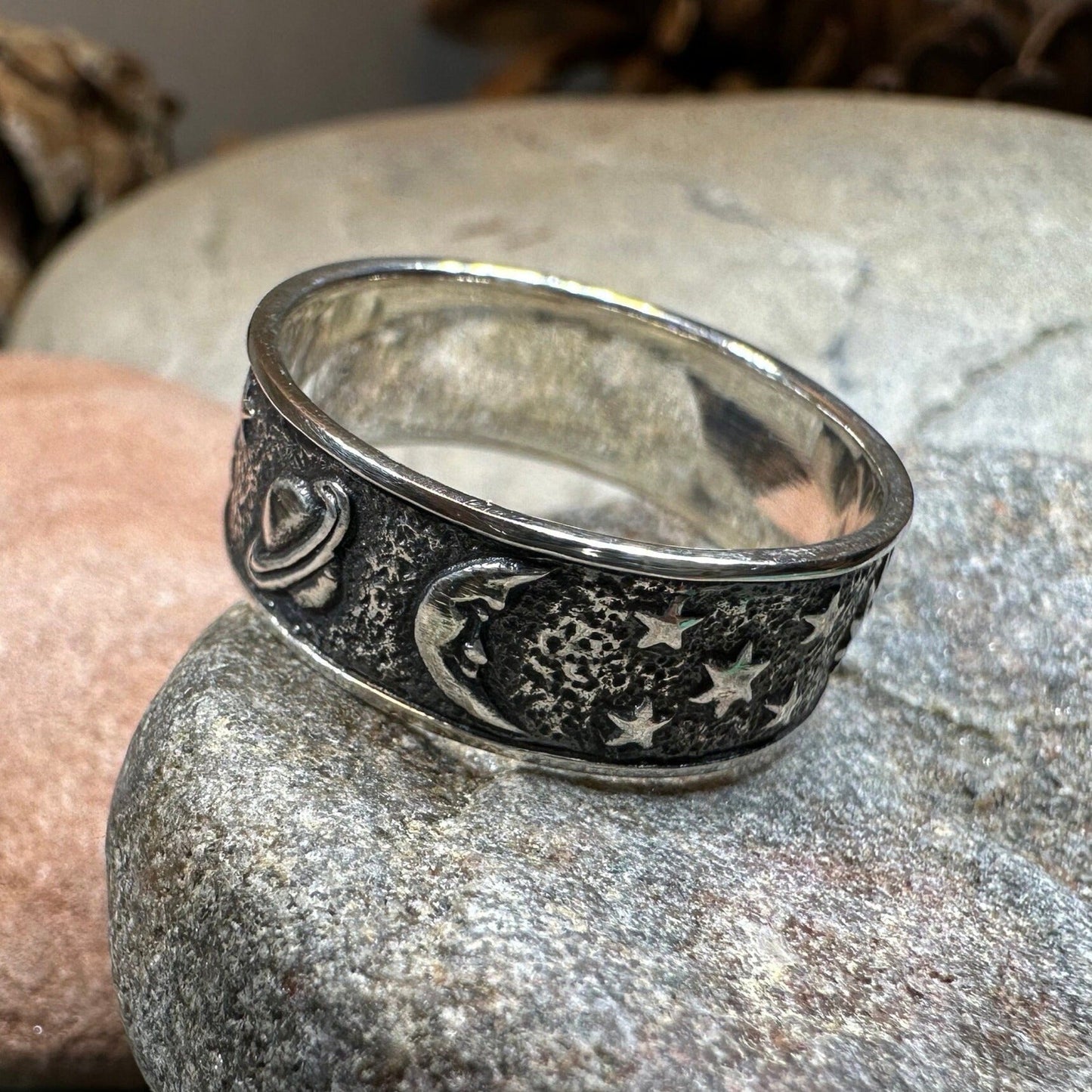 Cosmos Crescent Moon Ring -  - Ring