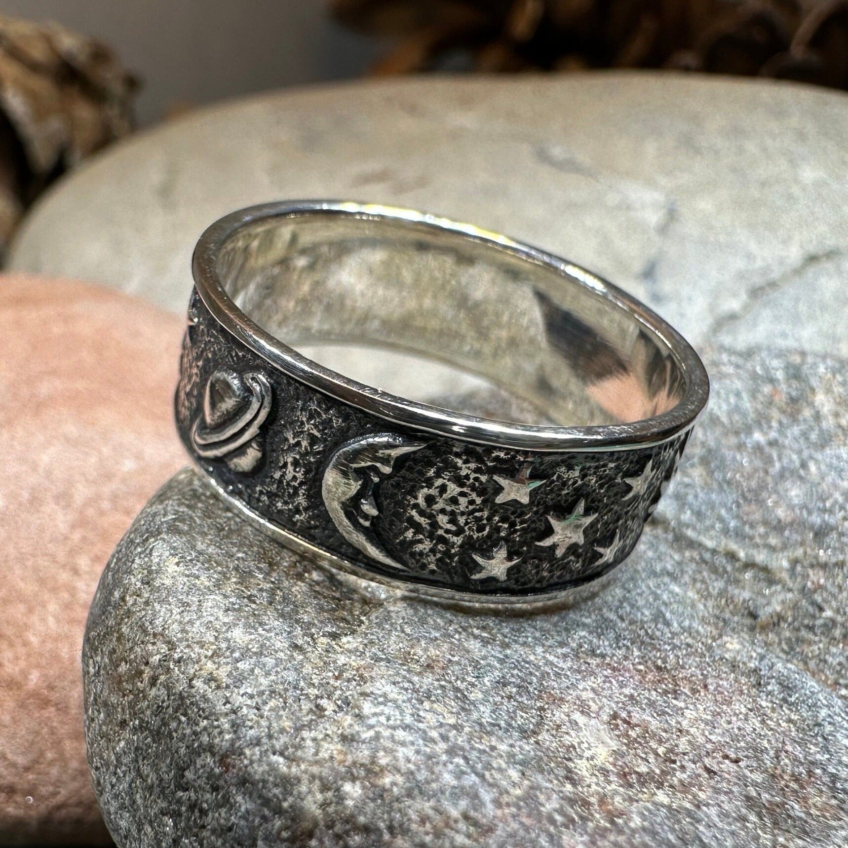 Cosmos Crescent Moon Ring -  - Ring
