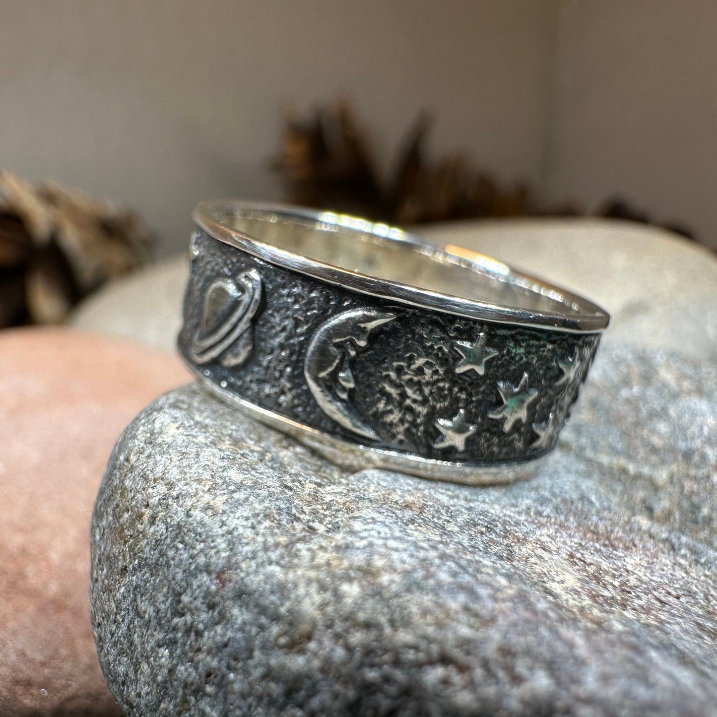 Cosmos Crescent Moon Ring -  - Ring