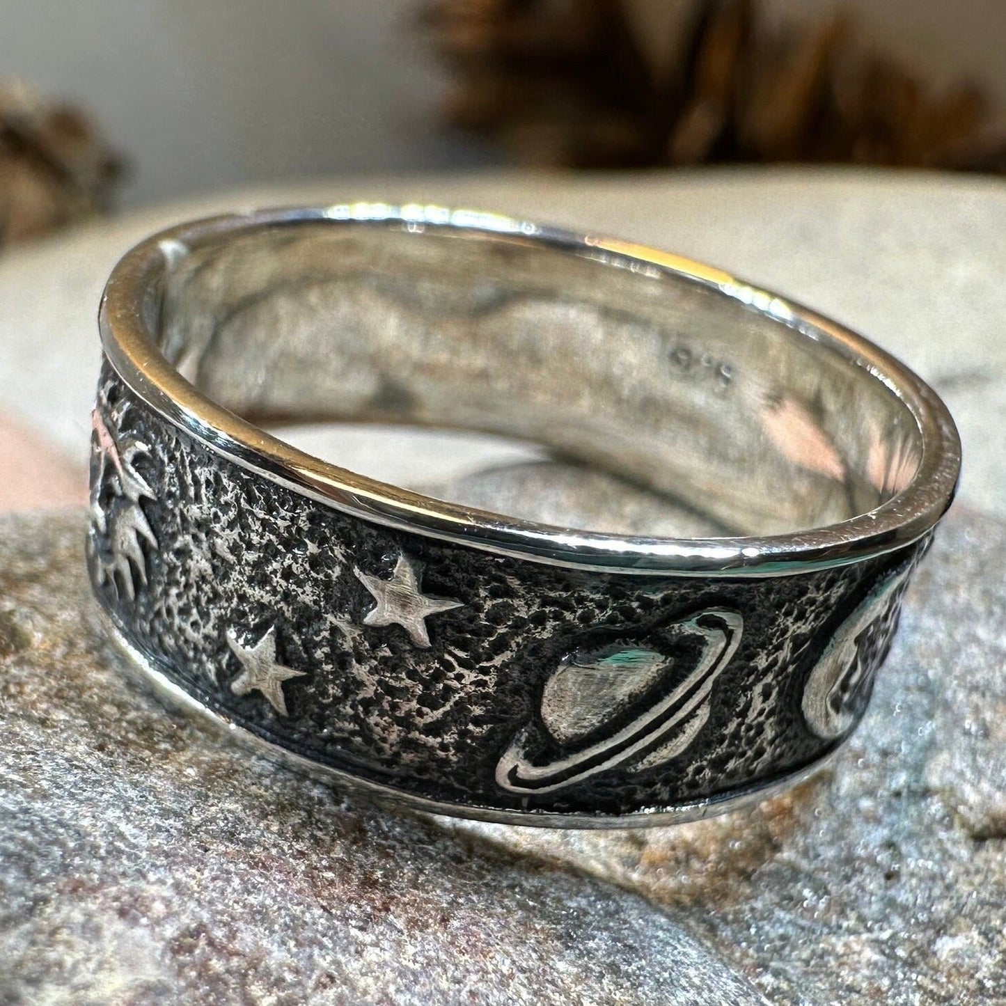 Cosmos Crescent Moon Ring -  - Ring