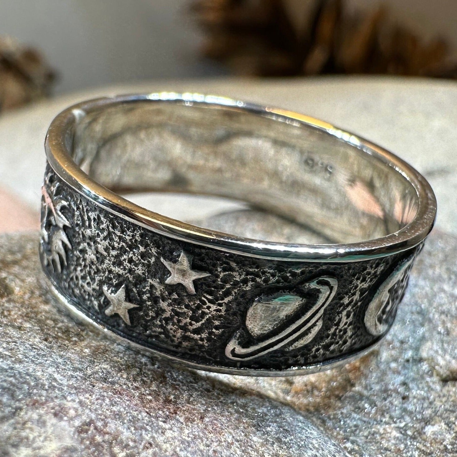 Cosmos Crescent Moon Ring -  - Ring