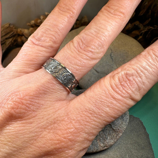 Cosmos Crescent Moon Ring -  - Ring
