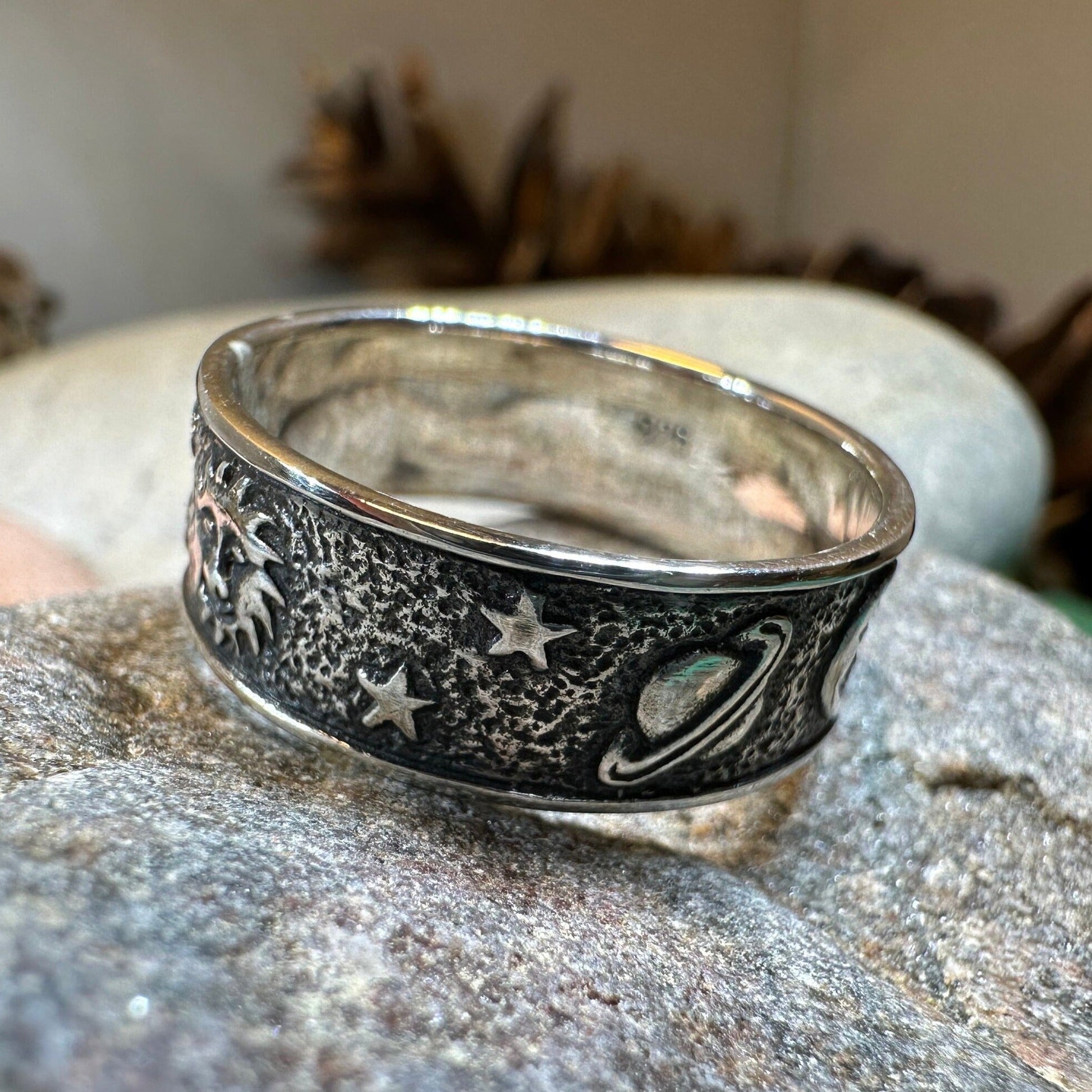 Cosmos Crescent Moon Ring -  - Ring