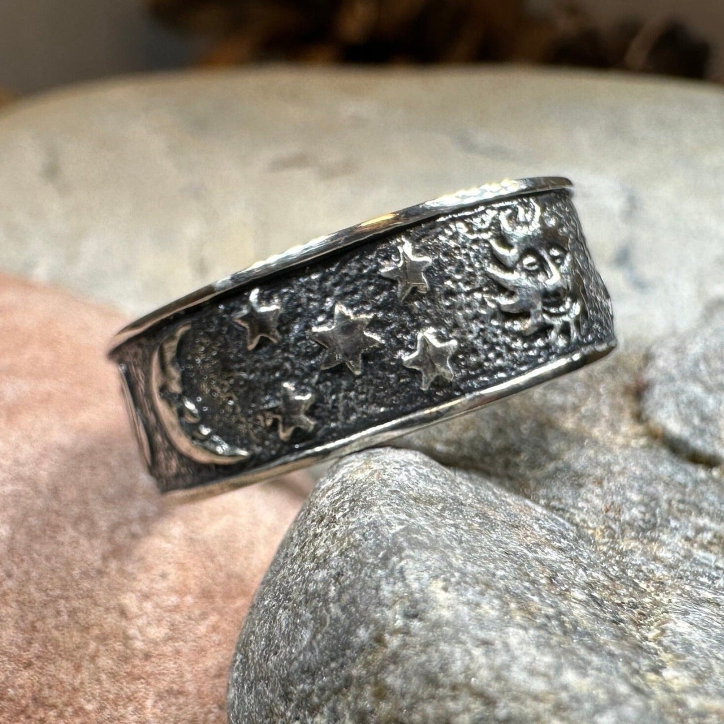 Cosmos Crescent Moon Ring -  - Ring