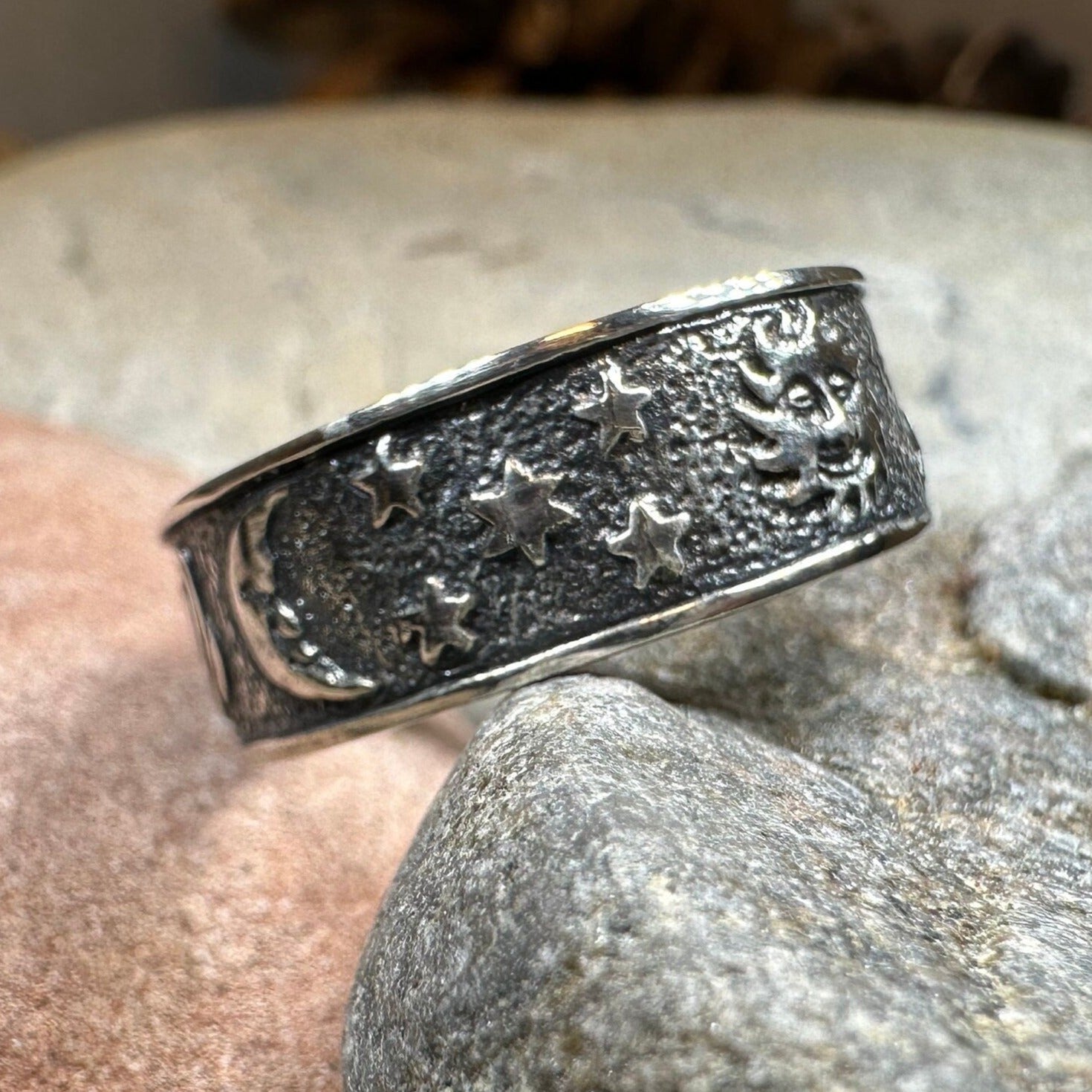 Cosmos Crescent Moon Ring -  - Ring