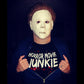 Red & White Crime Junkie Unisex Horror Movie Tee