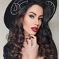 Vegan Felt Wide Brim Hat - XL Brim - "Curly Horns" -  - 
