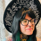 Vegan Felt Wide Brim Hat - XL Brim - "Deadly Garden" -  - 