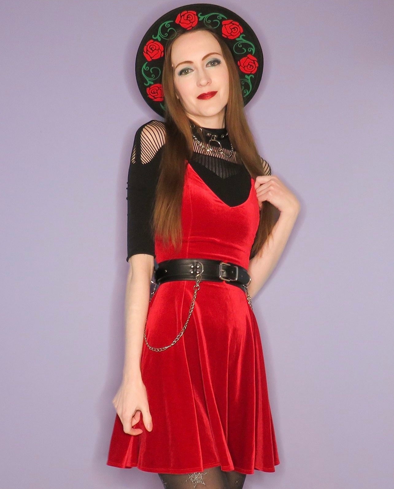 Vegan Felt Hat - Rose Crown -  - 