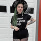 Vegan Felt Wide Brim Hat - XL Brim - "Webbed Antlers" -  - 