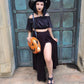Vegan Felt Hat - XL Brim - Hanging Spider Web -  - 