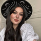 Vegan Felt Hat - XL Brim - "Glitter Moon Burst" -  - 