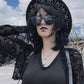 Vegan Felt Wide Brim Hat - Coffin Crown -  - 
