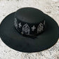 Vegan Felt Wide Brim Hat - Flat Top XL Brim - "Rot Iron Arches" -  - 
