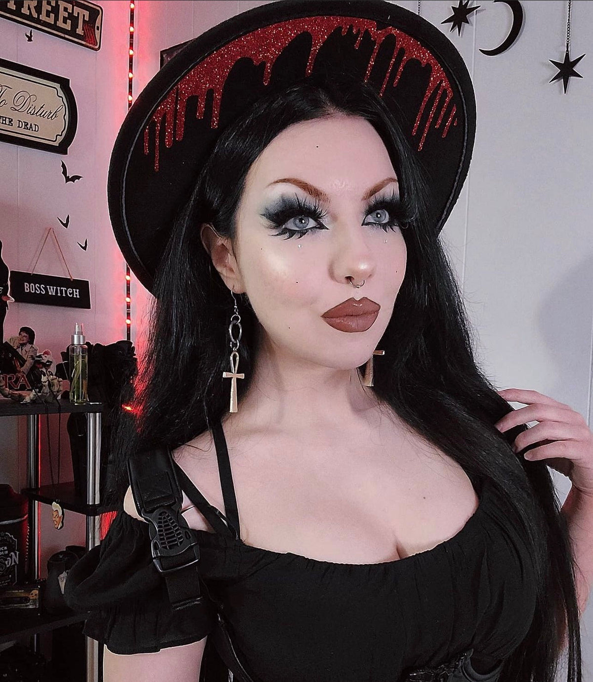 Vegan Felt Hat - Dripping Blood -  - 