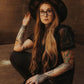 Vegan Felt Hat - XL Brim - "Scorpions & Moons" -  - 