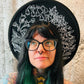 Vegan Felt Wide Brim Hat - XL Brim - "Deadly Garden" -  - 