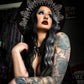 Vegan Felt Wide Brim Hat - XL Brim - "Wrought Iron Crown" - WITCHWOOD X WITCHVOID -  - 