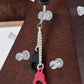 Painful Pleasures Black & Red Handcuff Dangle Navel Ring in 14G Surgical Steel