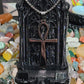 Egyptian Ankh Cross Necklace Stainless Steel Minimalist Pendant Key of Life 20"