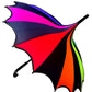 Batwing Pagoda Umbrella [Goth Rainbow] -  - Umbrellas