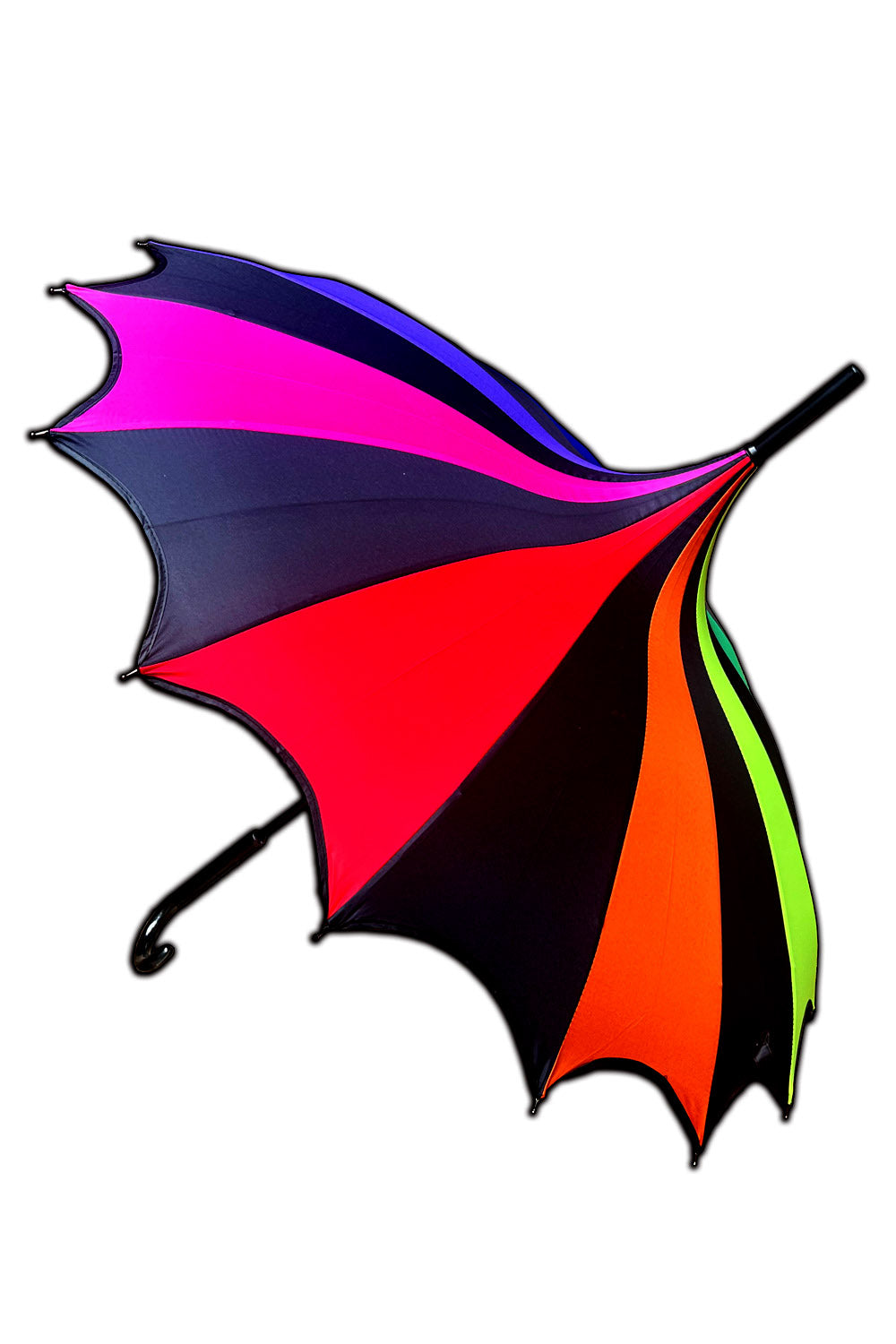 Batwing Pagoda Umbrella [Goth Rainbow]