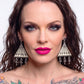 Killstar Heaven Sent Silver Egyptian Triangle Ankh Chandelier Drop Earrings
