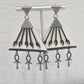 Killstar Heaven Sent Silver Egyptian Triangle Ankh Chandelier Drop Earrings