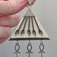 Killstar Heaven Sent Silver Egyptian Triangle Ankh Chandelier Drop Earrings