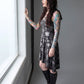 Killstar Chaos Metallic Skull Hooded Cut Out Asymmetric Tunic Dress Small