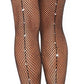 Astrid Rhinestone Backseam Fishnet Tights - Glamorous Fishnet Tights - Sparkle Hosiery -  - Fishnet Tights