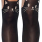 Kura Black Cat Tights -  - Hosiery
