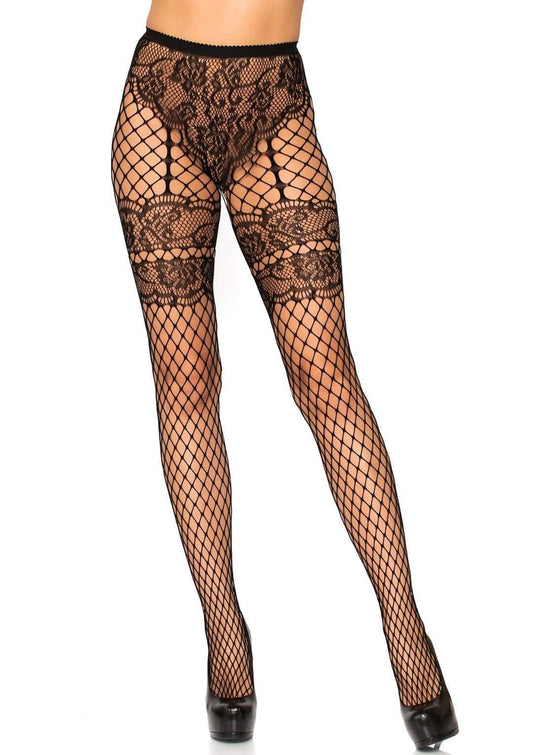 Sheila Faux Garter Tights -  - Hosiery
