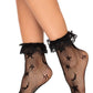 Galaxy Net Ruffle Ankle Socks -  - Hosiery