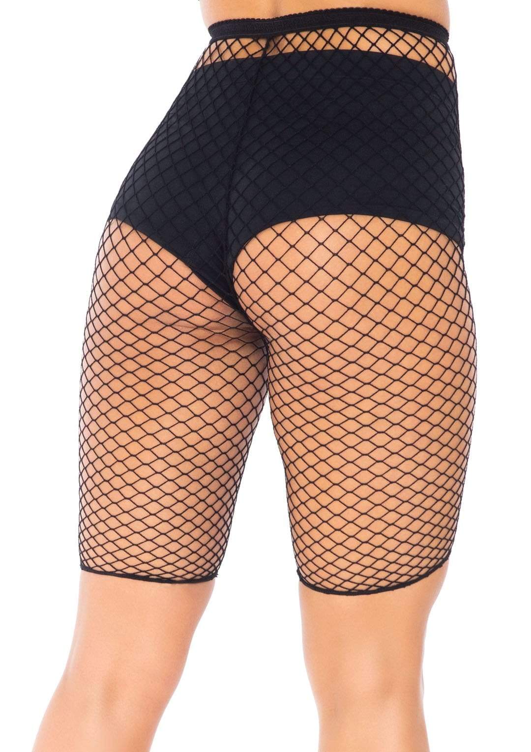 Troublemaker Fishnet Biker Shorts -  - Hosiery