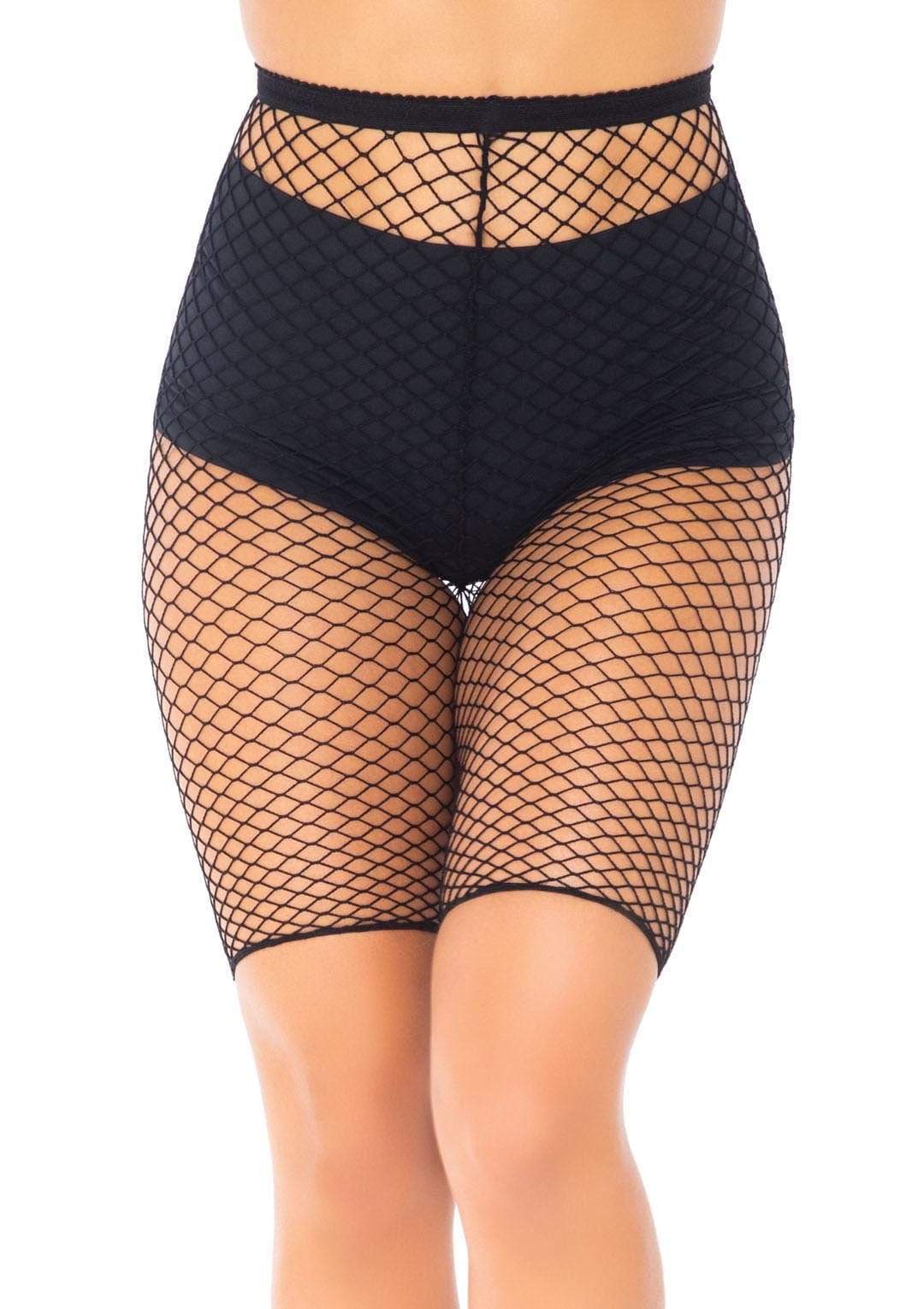 Troublemaker Fishnet Biker Shorts -  - Hosiery