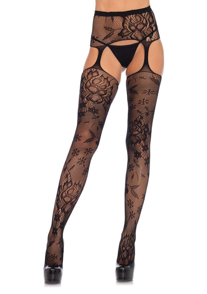 Chelsea Floral Lace Stockings -  - Hosiery