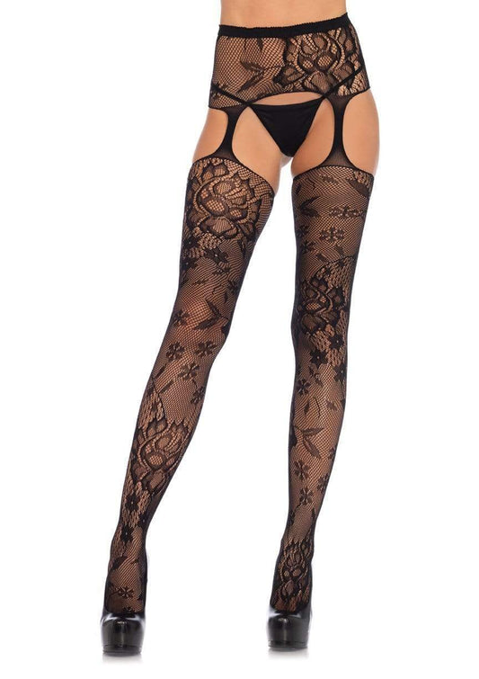 Chelsea Floral Lace Stockings -  - Hosiery